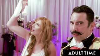 ADULT TIME - April Olsen Twerks On Camgirl's Penis While Eating Out Red Haired mom Lauren Phillips!