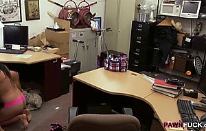 Curvy latina chick fucked in the pawnshop for cold cash