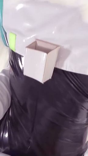 Leggings with Vibrator, Hatsune Miku Race queen cosplayer, hentai japanese shemale cosplay 13   Clip 1