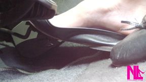 Revving in Black Flats on Barefoot