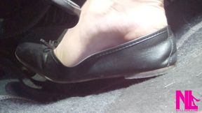 Revving in Black Flats on Barefoot