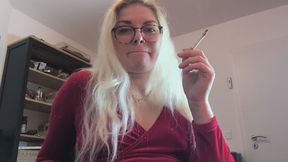 Late night ciggy in My office 1