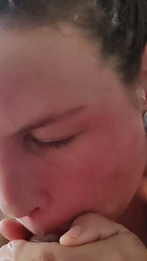My wife love to be a slut in cam - Part 2: pussy eating and worshipping blowjob   Clip 2