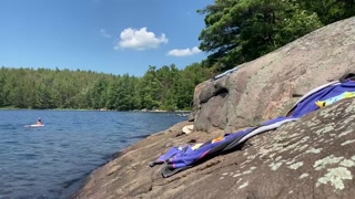 Canadian Guy Sunbathes in Swim Briefs Before Stripping for a Nude Snorkel