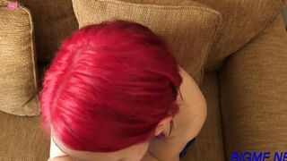 Delectable redhead lady Aiyana Cassidy with meat inside