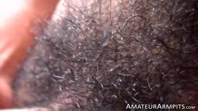 Very hairy Zeno Rey solo masturbating until ejaculation