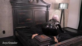 Enticing Milf in Stunning Latex Outfit and Thigh-High Boots: A Relaxing Tease Just for You!