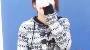 ”Japanese babe with big tits is pissing while being watched”