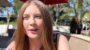 Blonde and brunette babes get double penetrated by Asian stud