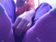 HAVING A REST WITH MY NEW COLOR SOCKS  PT 2 FEET AND SOLES