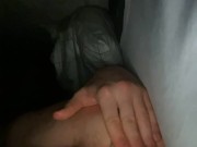 Young 18 years old boy puts cucumber in ass