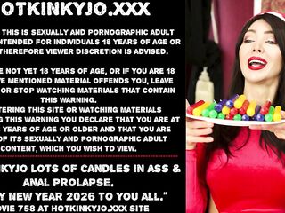 Hotkinkyjo a lot of candles in booty & anal prolapse. Glad Recent Year 2026 to U all