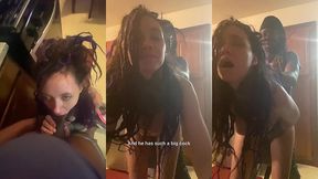 getting fucked on kitchen counter until she cums hard