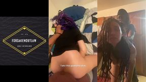 getting fucked on kitchen counter until she cums hard