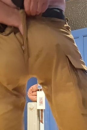 Amazing Bulge in Kaki Shorts