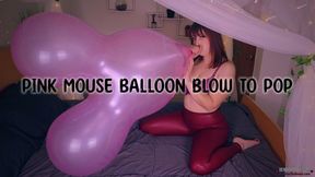 Pink Mouse Balloon Blow to Pop