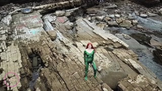Beautiful Mera waits for some dick along the ocean