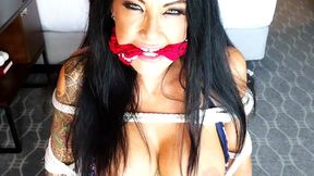 Danni Foxx and Charlie Monaco, Bikini Superheroes Bound and Gagged in Boston MOV version