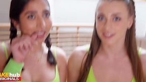 Fitness Sluts Let Pervy Friend Film Their Wild Threesome