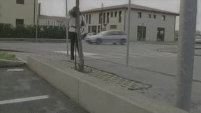 A Lollipop in the Tranny's Ass Before Fucking Her and Getting Fucked in the Ass