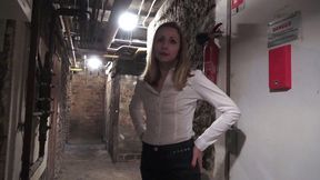 Anal in a dirty cellar for french MILF Alice