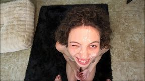 satine summers sucks out a massive load on her face