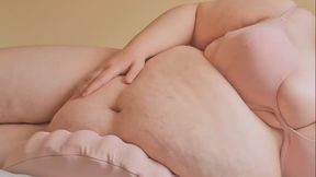 Feedee stuffs belly with daily milkshakes