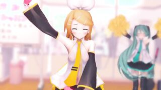 mmd r18 Pompon with Rin-chans toy very beauty and sexual and friendly 3d cartoon