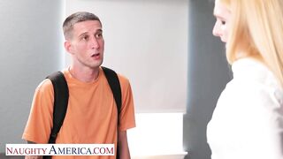 Naughty America - Sexy Audrey Madison fucks her student