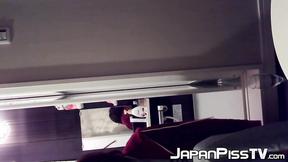 ”Cute Japanese pissing on the floor & then cleaning up”