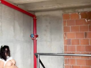 Shhh! Exhibitionist caught touching herself in public