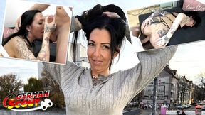 Hot Inked German Cougar Sara Deluxe Gets Her Big Ass&#x1F351; F*cked on Camera After a Pickup in Berlin