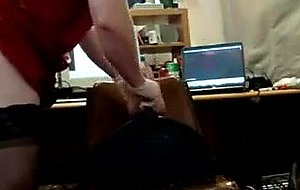 Homemade cd in stockings riding