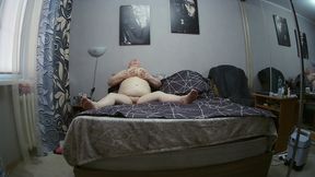 Naked Neighbor Masturbates Big Pussy with a Sex Toy