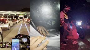 passageira acabou pagando a corrida o ao motoboy, mas de outra forma levando pica e muito leite no rabo e na buceta e no pelo,. em plena via do rio de janeiro enquanto todos os carros passavam e viam