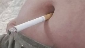 Have you ever seen a belly button smoking?