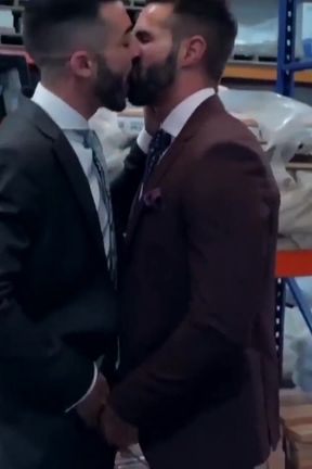 Menatplay suited Dani Robles and Hugo Castellano anal fuck