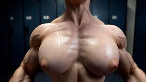 Gym Locker Room Pump Muscle Growth with Muscle Worship Fantasy Video