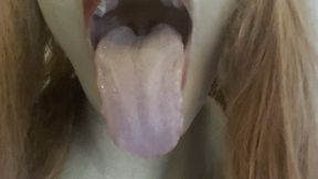 Tongue Stretch to Chin Open Wide