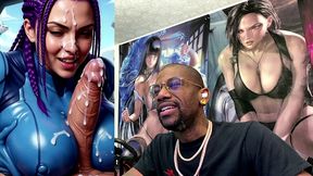 zero suit samus making a long hard gooner cock cum, ai generated