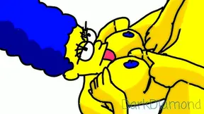 Marge Simpsons Sultry Cartoon Romance Ignites in Busty Hentai Fantasy