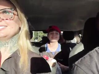 I discovered a windshield washer at the traffic light! And I called him over to be a porn actor and have sexy sex in our car in the midst of the street. I made her all moist and that babe smeared our whole car seat.