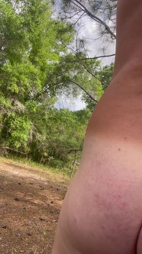 Outdoor Jerking with Dripping Cum
