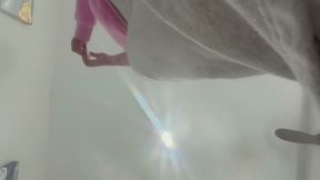 Post-Gym Nike Air Max — She Chews, Spits & Grinds Into the Glass (Under Glass POV)