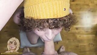 Trans Super-bitch deep throats humungous wood and drinks jism - prettyboi2000x