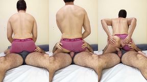 he made me moan creamping his ass with my load