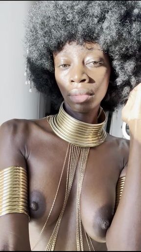 Petite African Goddess Pleasure Ritual