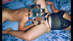 Latina MILF receives a deep vaginal fucking while sucking his cock and moaning.