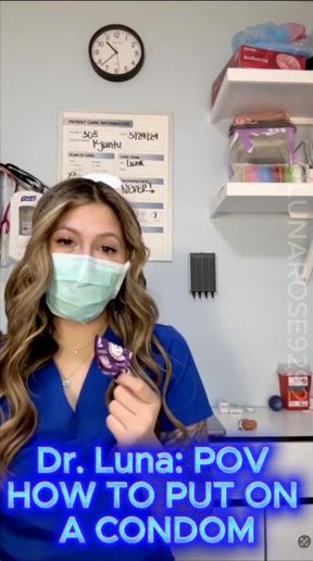5 MIN POV you come in for a tutorial once again from Nurse how to put on a condom but Nurse Luna decides to show you how to put it on and use it!🧤💦