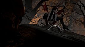 raven black succubus if hunting for dick in the forest